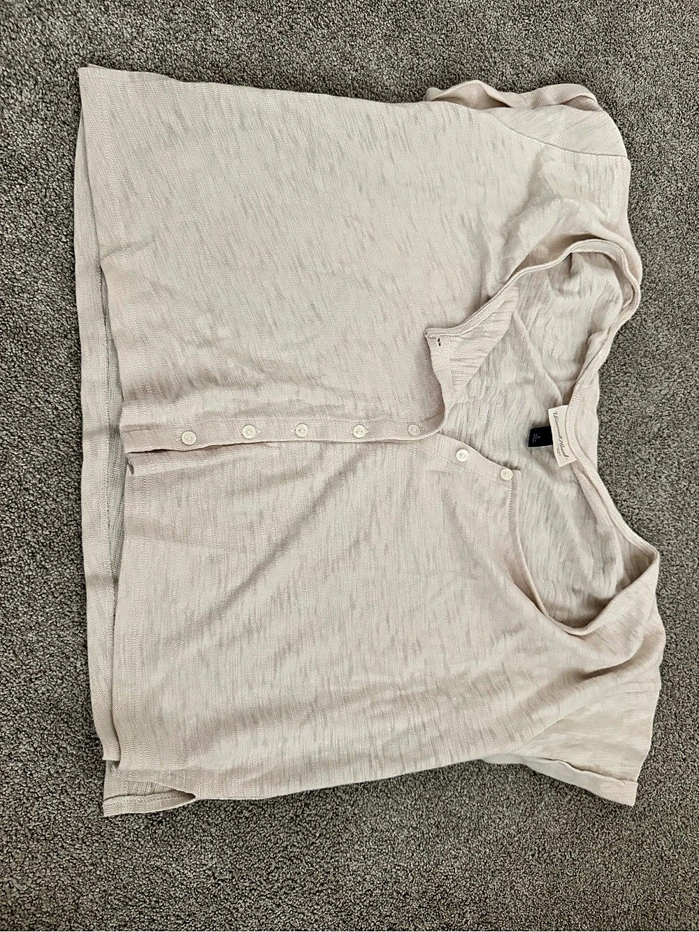 Universal Thread Short Sleeve Button Down in Cream
